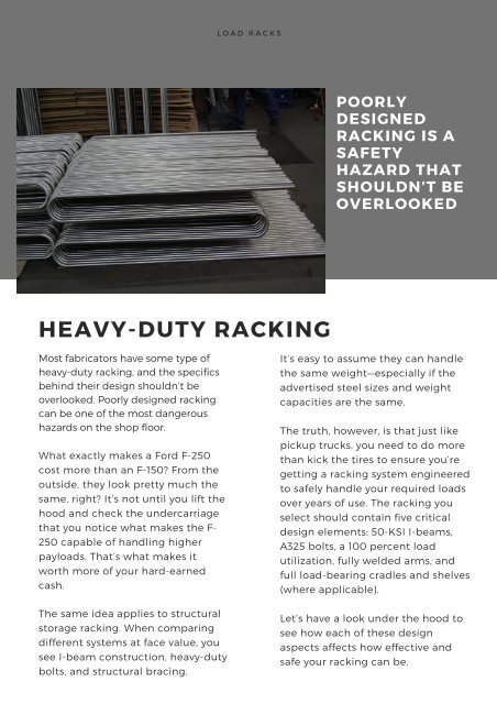 5 Design Elements for Safe, Heavy-duty Racking
