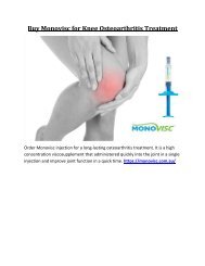 Buy Monovisc for Knee Osteoarthritis Treatment