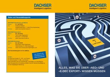 ALLES, WAS SIE ÃœBER Â«AEOÂ» UND Â«E-DEC EXPORT ... - Dachser