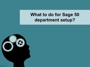 What to do for Sage 50 department setup-converted