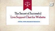 The Secret of Successful Live Support Chat for Website