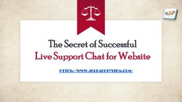 The Secret of Successful Live Support Chat for Website