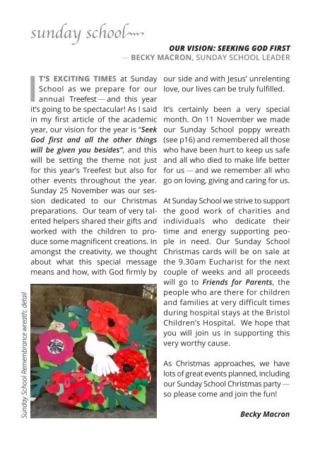 St Mary Redcliffe Church Parish Magazine - December/January 2018