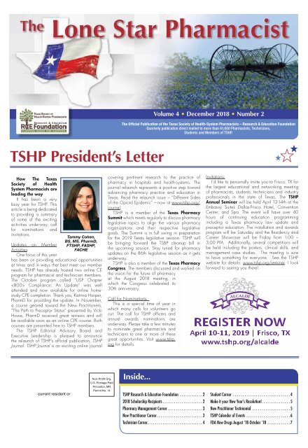 The Lone Star Pharmacist - December 2018