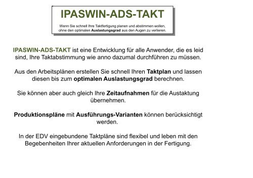 IPASWIN-ADS-TAKT - Johann Mitterhauser GmbH