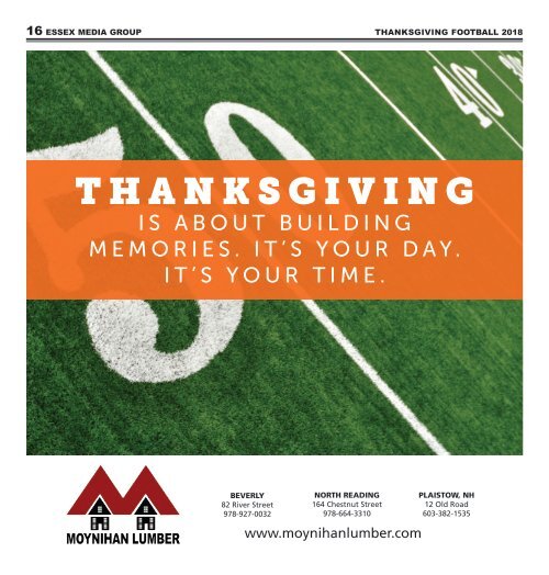 Daily Item 2018 Thanksgiving Football Preview
