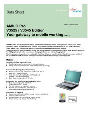 AMILO Pro V3525 / V3545 Edition Your gateway ... - mkc-computer.de