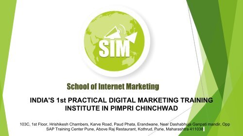 SIM Digital Marketing Courses Training, Classes in Pimpri Chinchwad - PCMC, Pune
