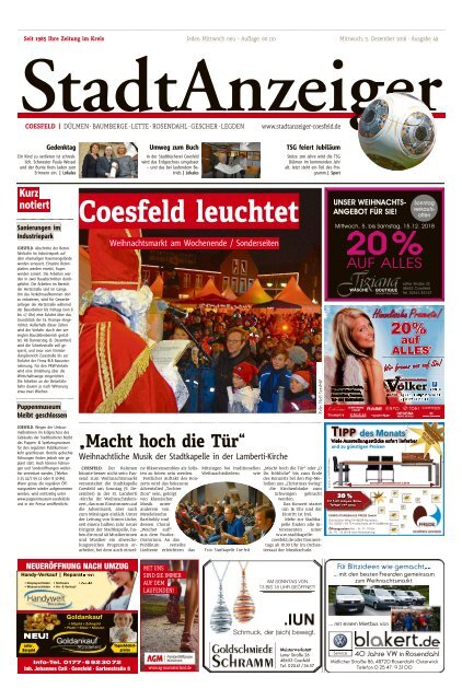 Stadtanzeiger Coesfeld kw 49