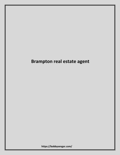 Brampton Real Estate Agent