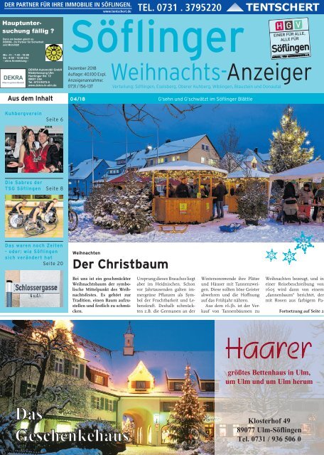Soflinger Weihnachts Anzeiger