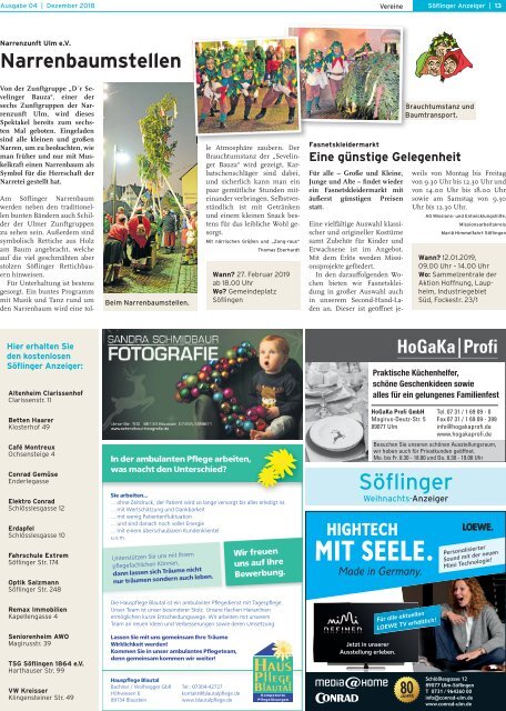 Söflinger Weihnachts-Anzeiger