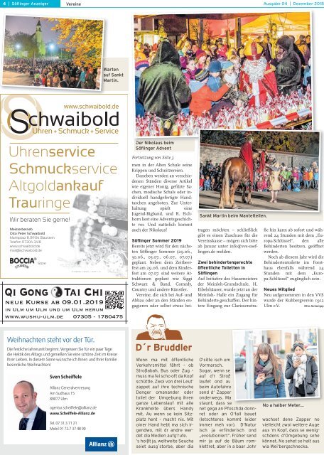 Söflinger Weihnachts-Anzeiger