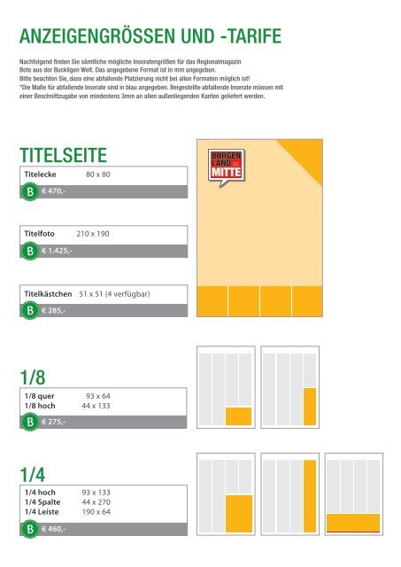 Burgenland Mitte Medienplan 2019