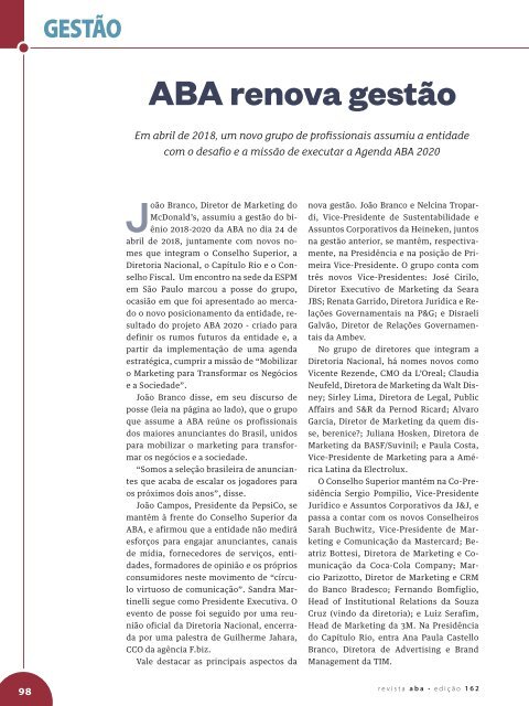 Revista ABA 2018