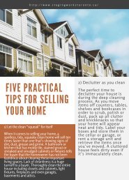 FIVE PRACTICAL TIPS FOR SELLING YOUR HOME