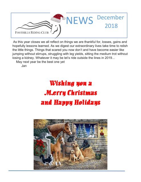 December 2018 FRC Member Newsletter