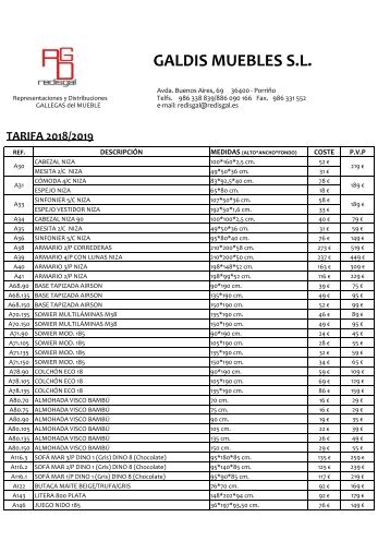 TARIFA FOLLETO 2018-2019