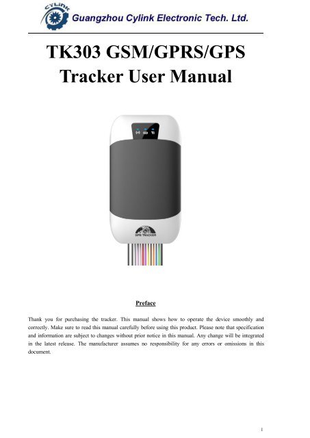 Coban+TK303+Auto+Gps+Tracker+-+User+Manual