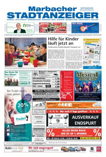 Marbacher Stadtanzeiger KW 49/2018