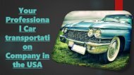 Your Professional Car transportation Company in the USA