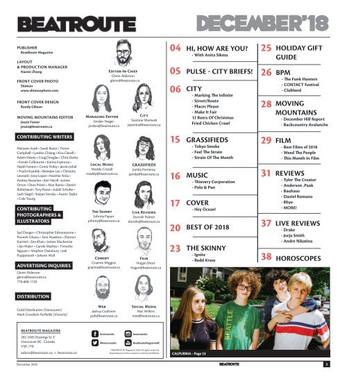 BeatRoute Magazine BC Edition December 2018
