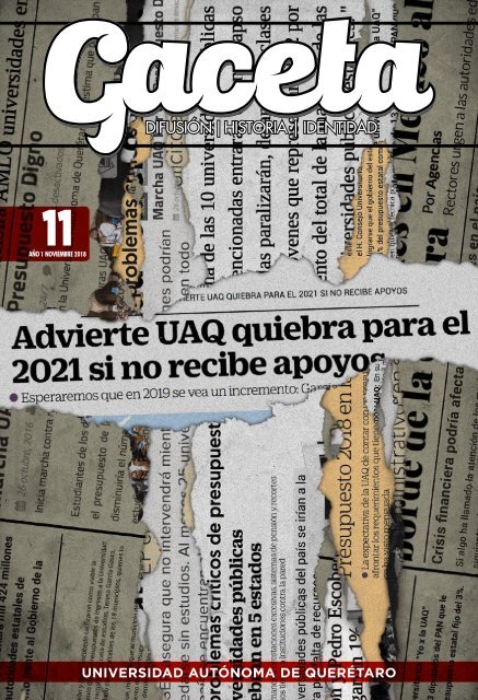 Gaceta UAQ 11 | Noviembre 2018