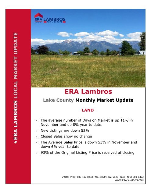 Lake County Land Update - November 2018