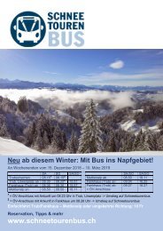 Schneetourenbus Napfgebiet 2018/2019