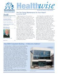 BMH NEWS - Brattleboro Memorial Hospital