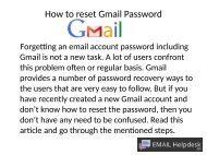 Reset Forgot Gmail Password