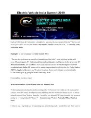 Electric Vehicle India Summit 2019