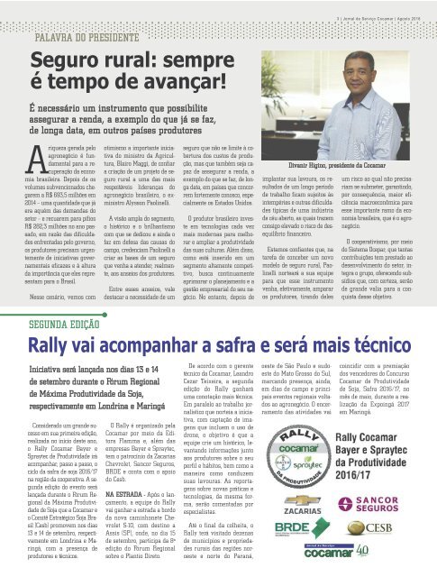 Jornal Cocamar Agosto 2016