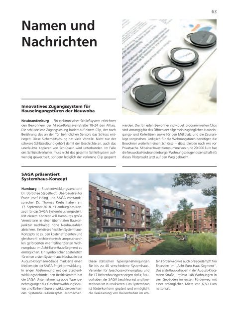 VNW-Magazin - Ausgabe 5/2018