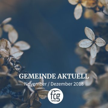 Gemeinde Aktuell - November/Dezember 2018