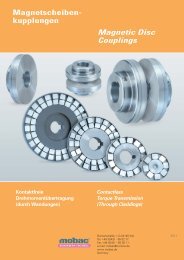 Magnetscheiben- kupplungen Magnetic Disc ... - Mobac GmbH