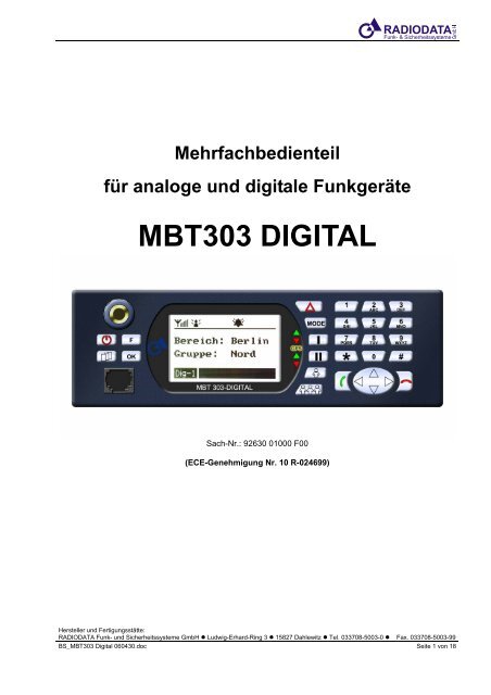 MBT303 DIGITAL