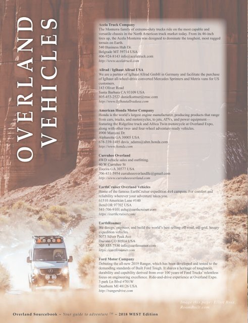 Overland Sourcebook 2018 EAST