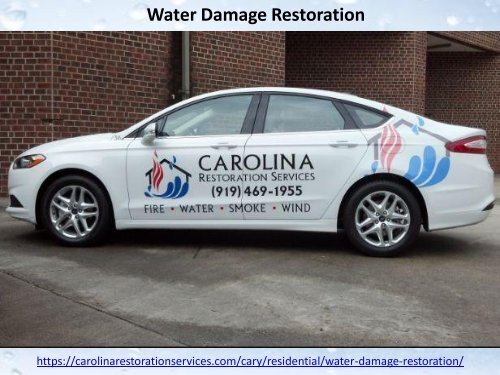 Emergency Water Damage Restoration Service in Cary NC