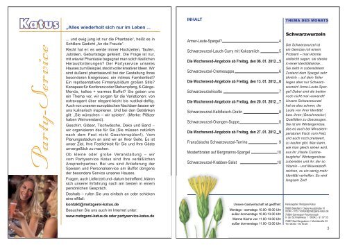 Schwarzwurzel-Orangen-Suppe - Metzgerei und Partyservice KATUS