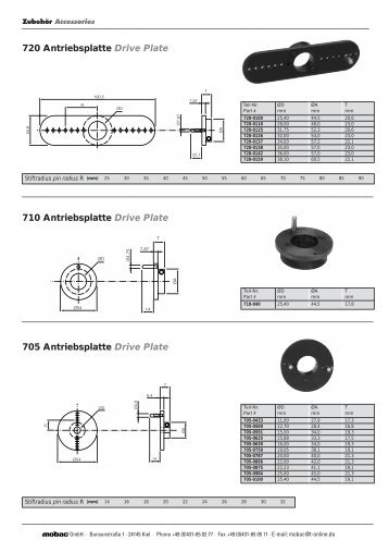 720 Antriebsplatte Drive Plate 710 Antriebsplatte ... - Mobac GmbH