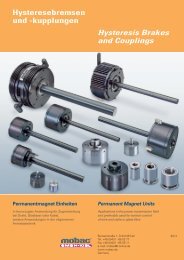 Hysteresebremsen und -kupplungen Hysteresis ... - Mobac GmbH