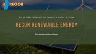 Residential and Commercial Solar Panel Company in North Carolina |  Recon Renewable Energy