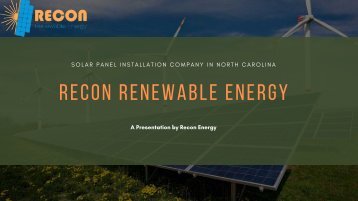 Residential and Commercial Solar Panel Company in North Carolina |  Recon Renewable Energy