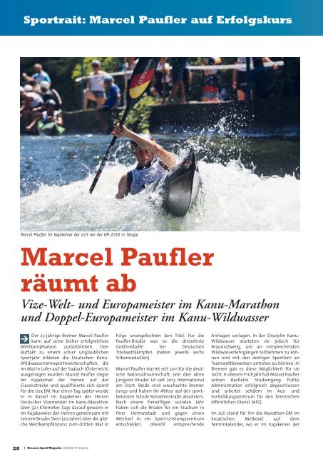 BREMER SPORT Magazin | Dezember 18 - Januar 19