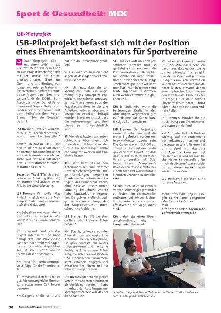 BREMER SPORT Magazin | Dezember 18 - Januar 19