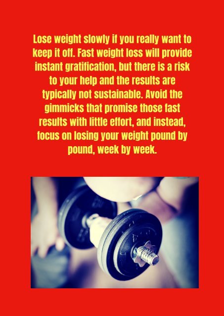 Weight Loss Advice That Will Change Your Body