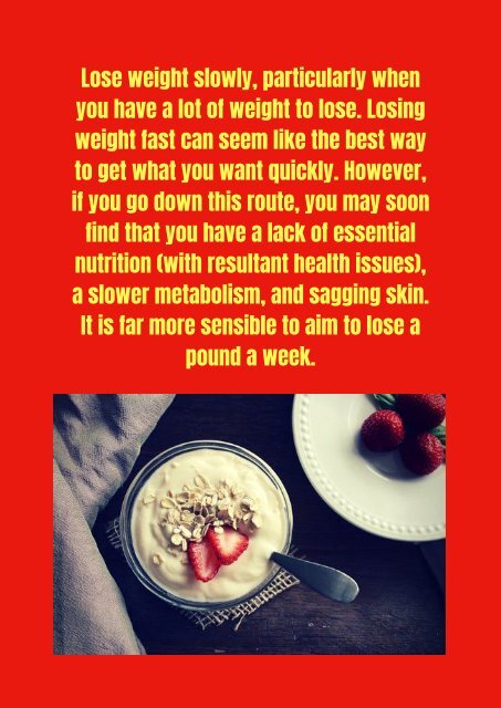 Weight Loss Advice That Will Change Your Body