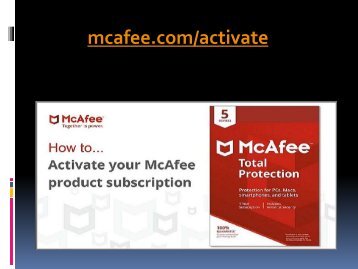mcafee.com/activate -  Activate your mcafee antivirus