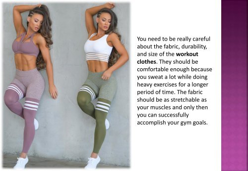  Workout Clothes- A Perfect Combination for Your Workout